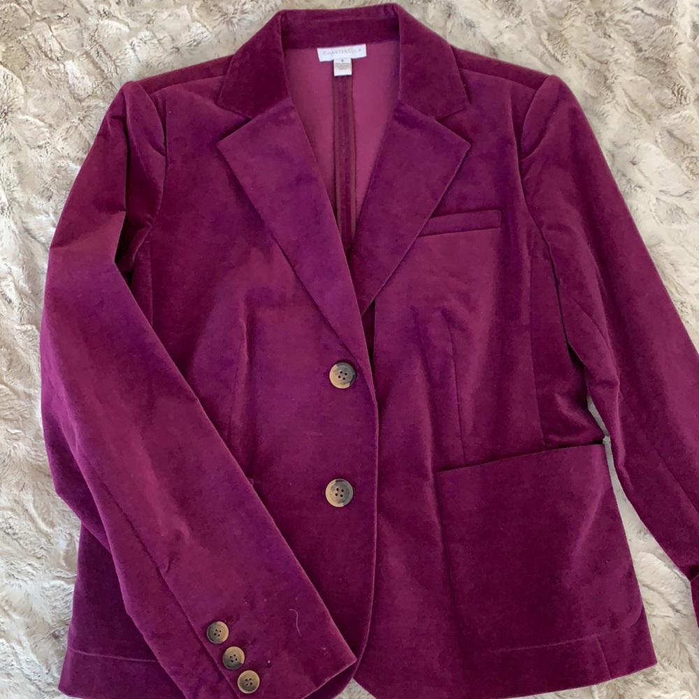 NWT Charter Club Purple Eggplant Blazer